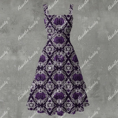 Victorian Elegance Ruffle Hem Dress - Gothic Romantic Vintage White