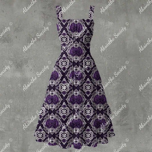 Victorian Elegance Ruffle Hem Dress - Gothic Romantic Vintage White