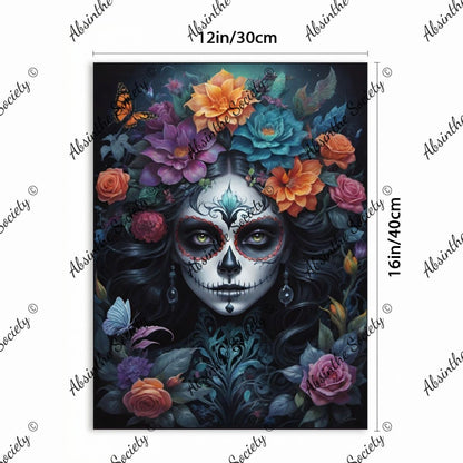 La Vela | Framed Canvas Wall Art | Dark Chicana Gothic Home Décor