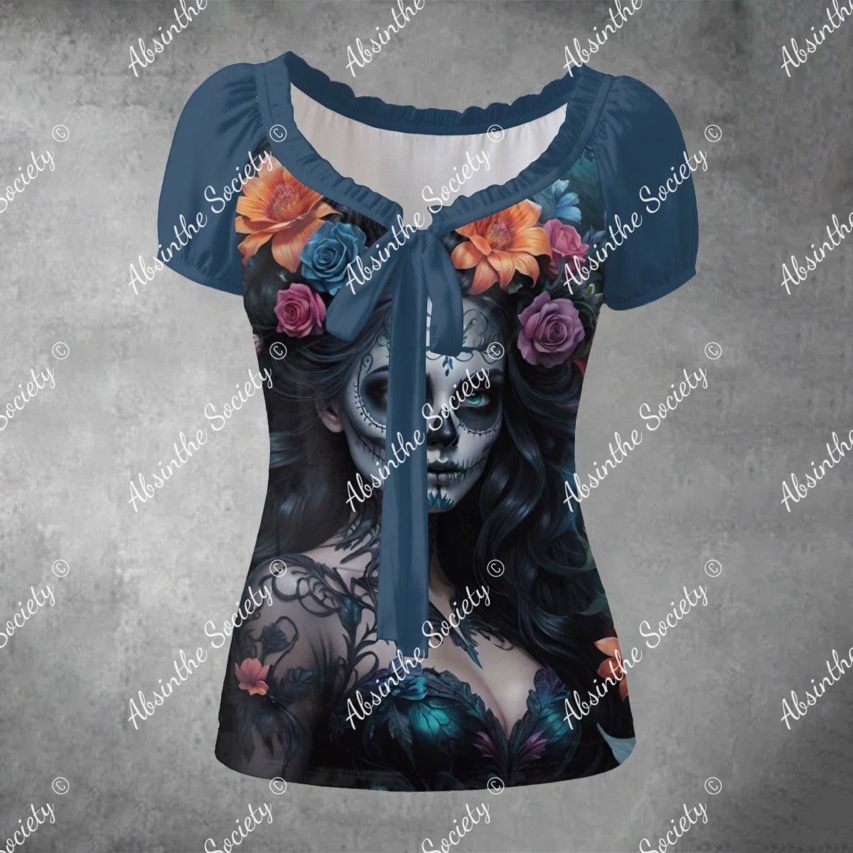 Midnight Whisper - Puff Sleeve Shirt White