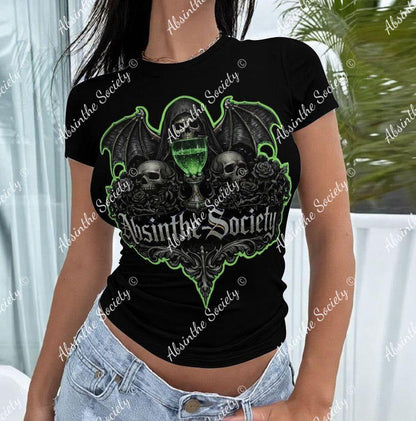 Death by Absinthe | Slim-Fit T-Shirt | The Flagship | Absinthe Society White