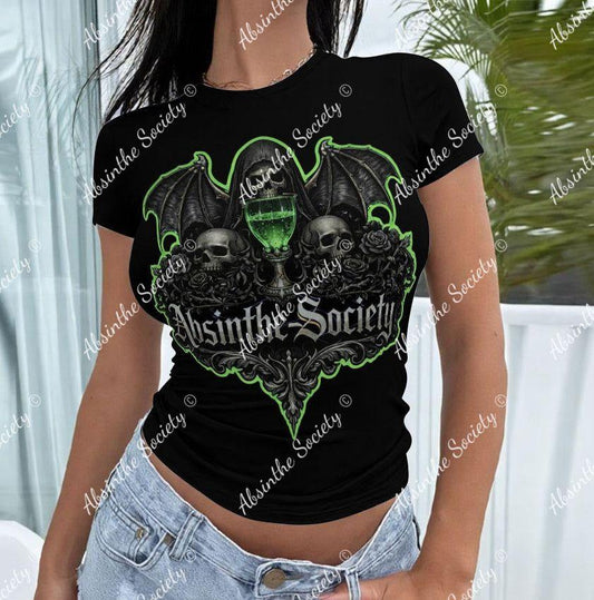Death by Absinthe | Slim-Fit T-Shirt | The Flagship | Absinthe Society White