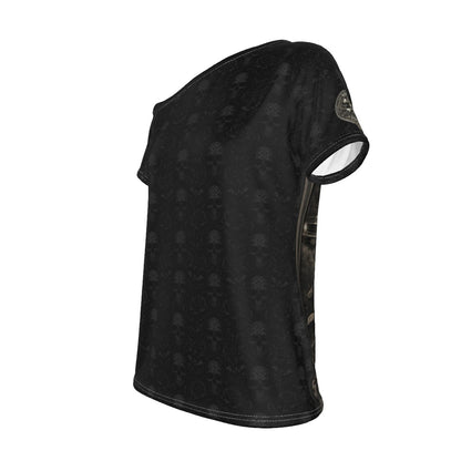 La Piel | Off-Shoulder Tee | Dark Chicana Gothic Streetwear