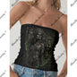 La Reina | Double-Layer Strapless Top | Dark Chicana Royal Streetwear White