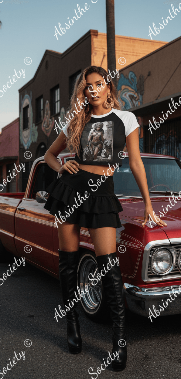 Obsidian Queen - Cropped T-shirt White