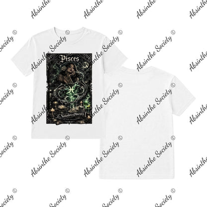 Pisces Dark Dreamer T-Shirt Printed in USA White