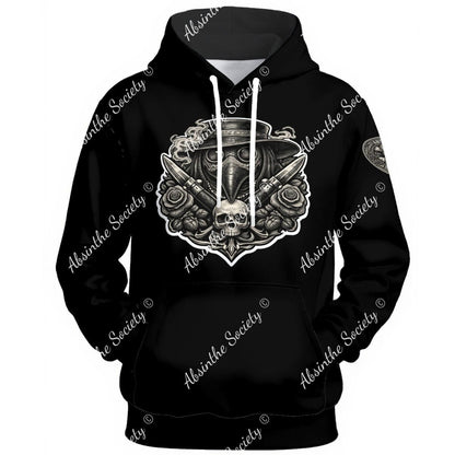 La Vida Toxica - Plague Saint Grayscale Unisex Pullover Hoodie | 310GSM Cotton