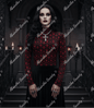 Dark Descent Women's Mesh T-shirt - Gothic Sheer Long Sleeve White