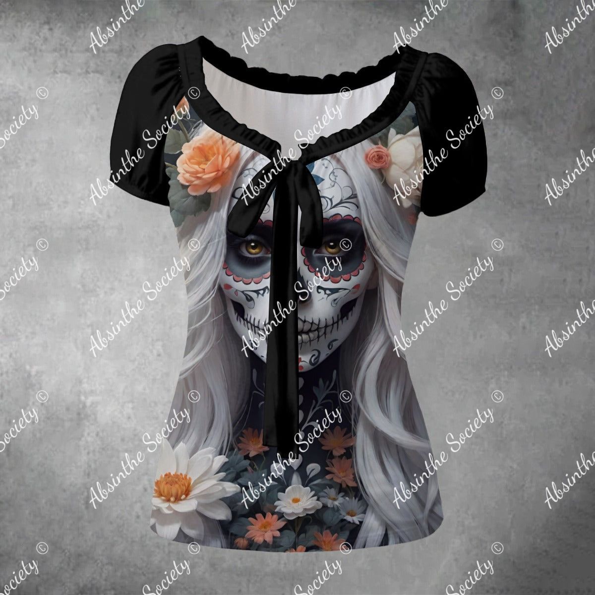 Nightshade Gothic - Puff Sleeve Shirt White