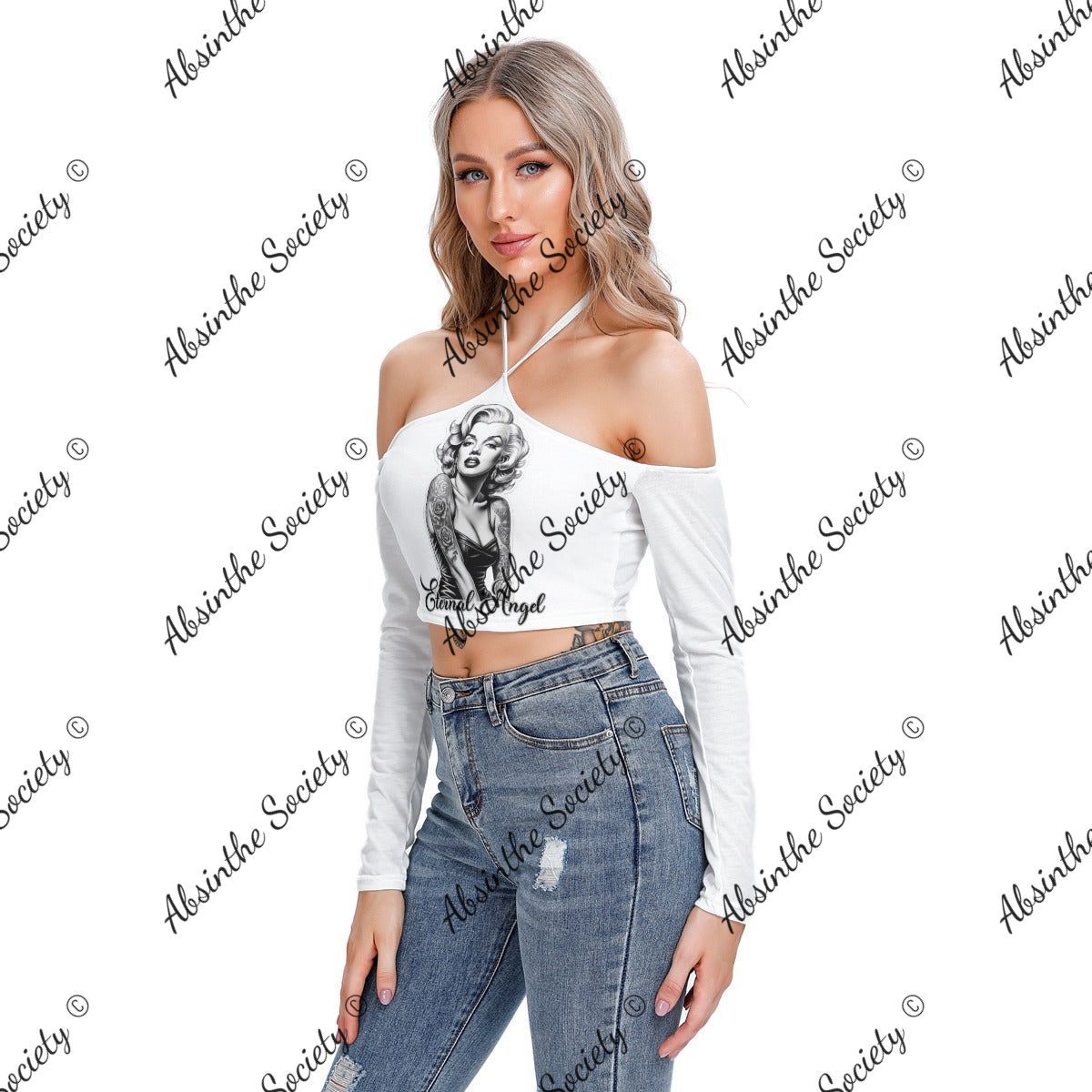 Eternal Angel-Marilyn Monroe | Halter Lace-Up Top | Dark Chicana Gothic Streetwear