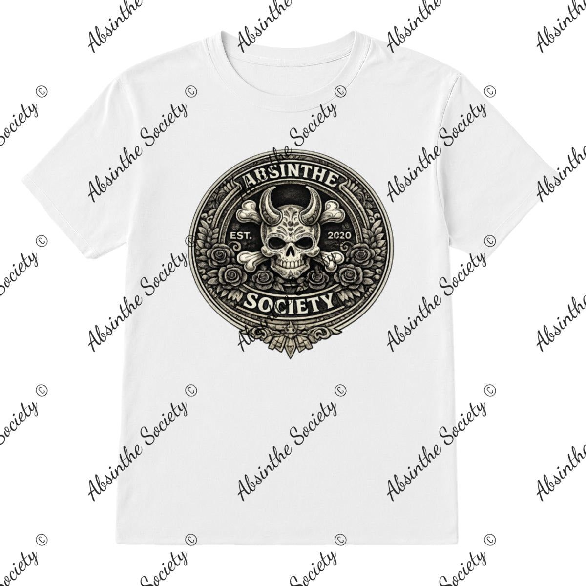 Absinthe Society - Grayscale Logo T-Shirt Printed in USA