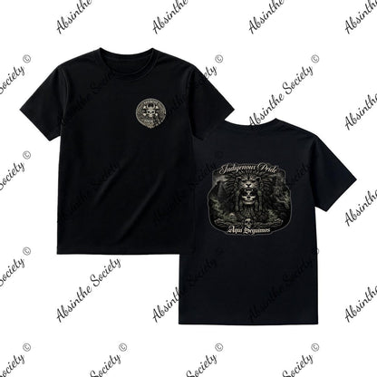 Indigenous Pride — Aquí Seguimos — Jaguar Queen T-Shirt | Printed in USA | Absinthe Society Black