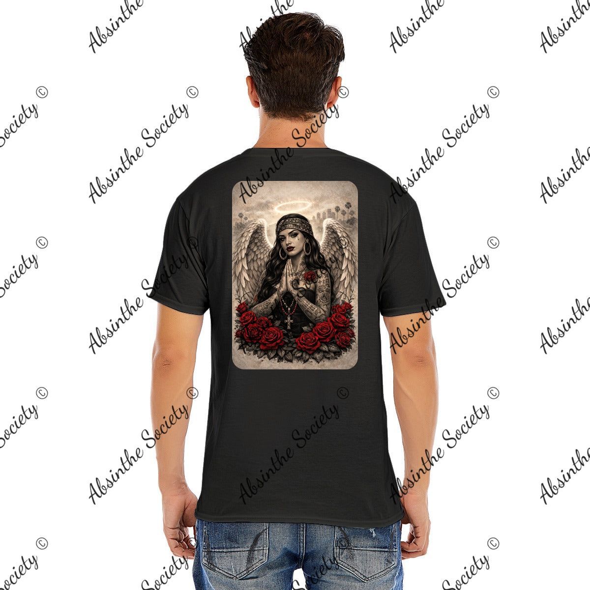 Angel De Las Rosas | Unisex Graphic Tee | Dark Chicana Gothic Streetwear