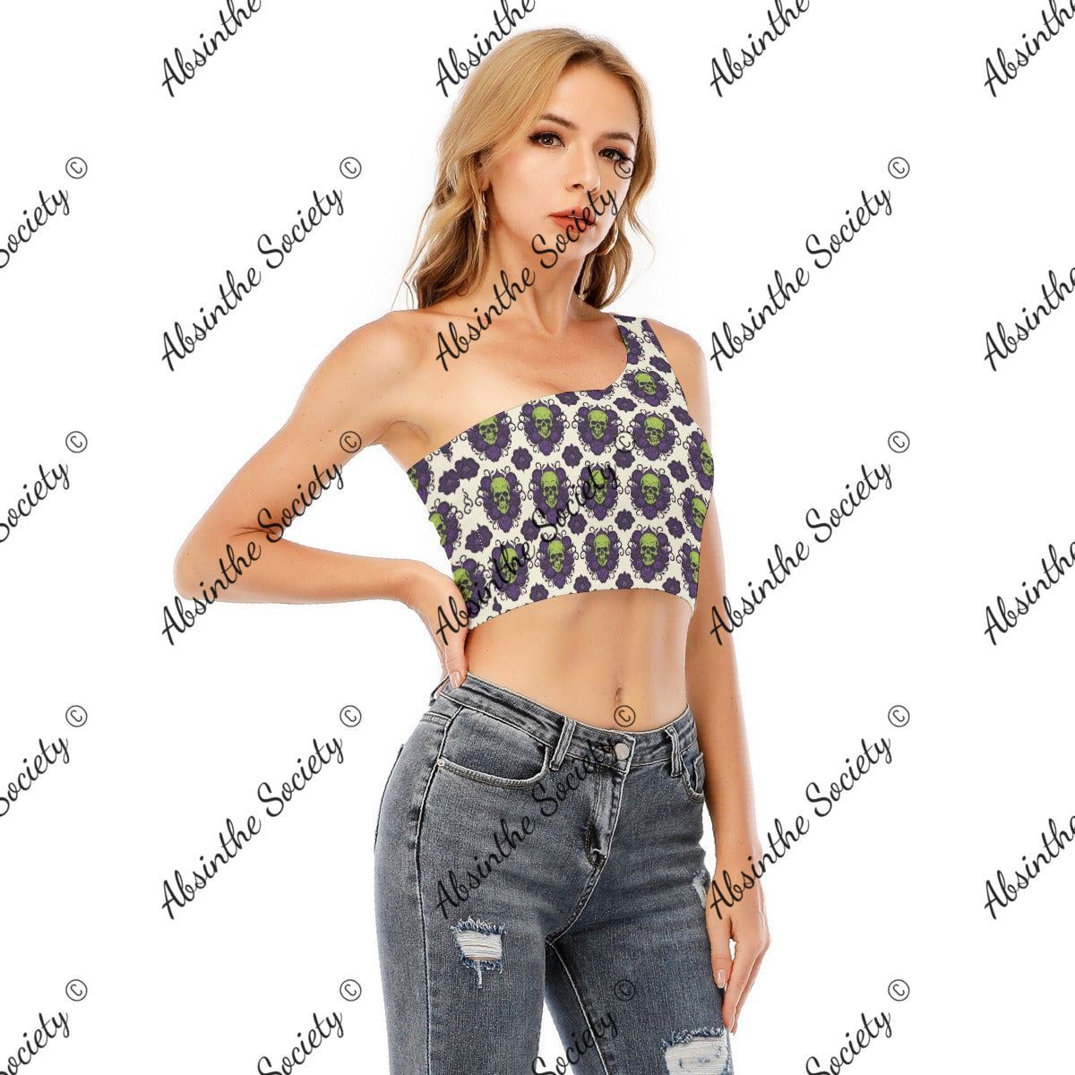 Absinthe Haze - One-Shoulder Cropped Top