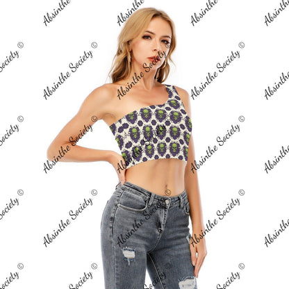 Absinthe Haze - One-Shoulder Cropped Top