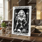 Good Girl Bad Girl | Mae West Framed Canvas Wall Art | Dark Wit Chicana Décor 30x41cm(12"x16") White