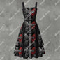 Duo Goth Ruffle Hem Dress - Gothic Duality Elegant White