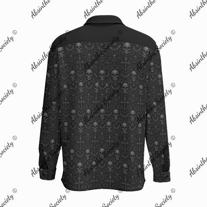 Ethereal Noir-Long Sleeve Shirt With Pocket