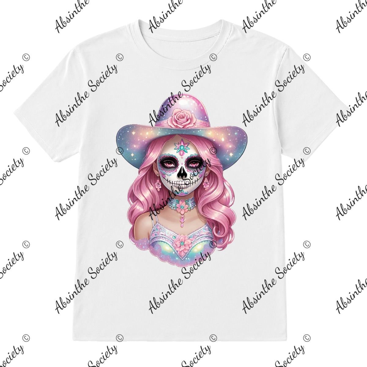 Pretty Pastel Catrina - T-Shirt Printed in USA