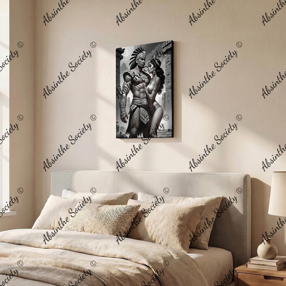 La Oscuridad | Framed Canvas Wall Art | Dark Chicana Gothic Home Décor