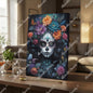 La Vela | Framed Canvas Wall Art | Dark Chicana Gothic Home Décor 30x41cm(12"x16") White