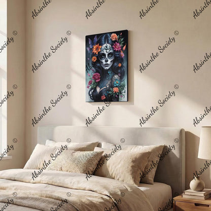 La Sangre | Framed Canvas Wall Art | Dark Chicana Gothic Home Décor