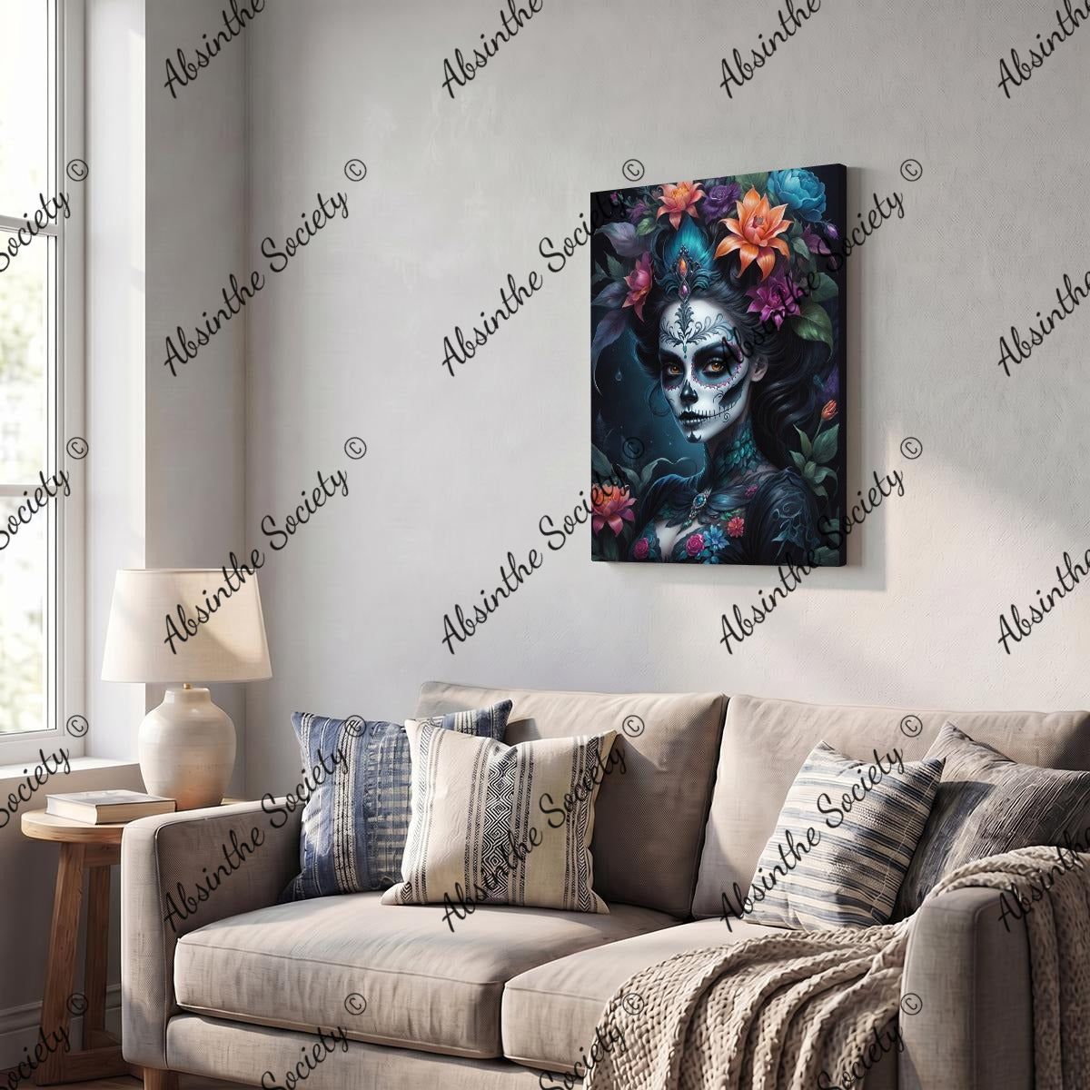 La Bruja | Framed Canvas Wall Art | Dark Chicana Gothic Home Décor