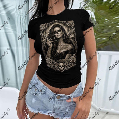 La Viuda | Mi Vida Loca Slim-Fit T-Shirt | Dark Chicano Barrio Streetwear