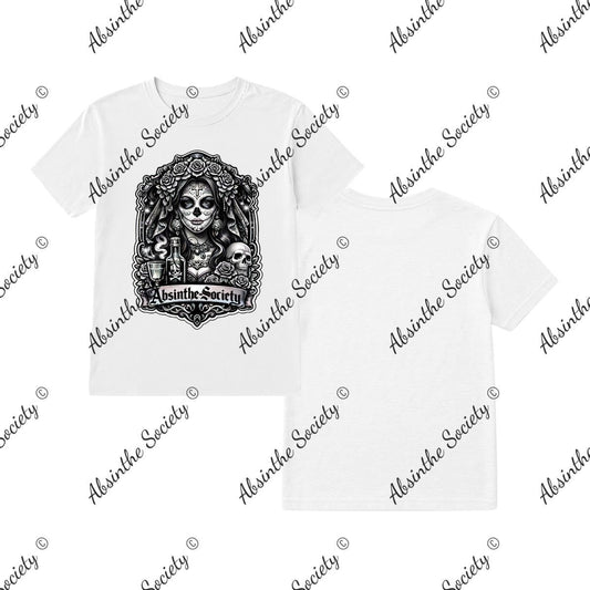 Absinthe Society Catrina - T-Shirt Printed in USA White