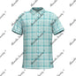 Teal Absinthe Society Plaid -White Sleeve Logo- Button Collared Shirt White