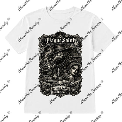 La Vida Toxica - Plague Saint Pareja- Grayscale T-Shirt Printed in USA