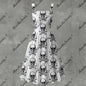 Skull Ritual White - Ruffle Hem Dress White