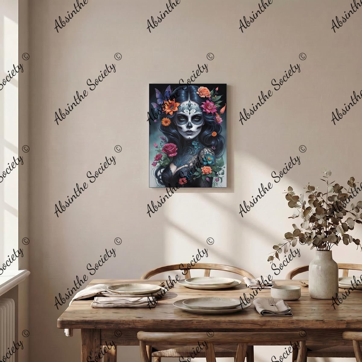 La Sangre | Framed Canvas Wall Art | Dark Chicana Gothic Home Décor