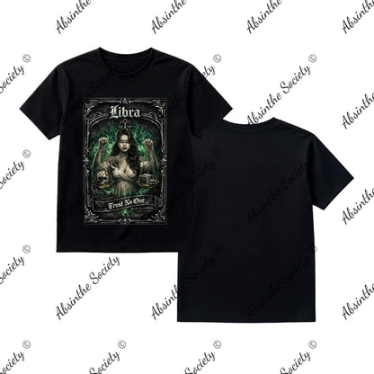 Libra Trust No One T-Shirt Printed in USA Black