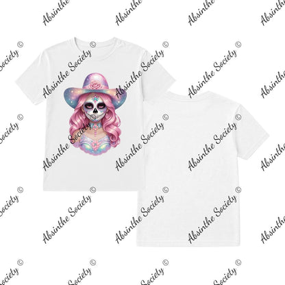 Pretty Pastel Catrina - T-Shirt Printed in USA White