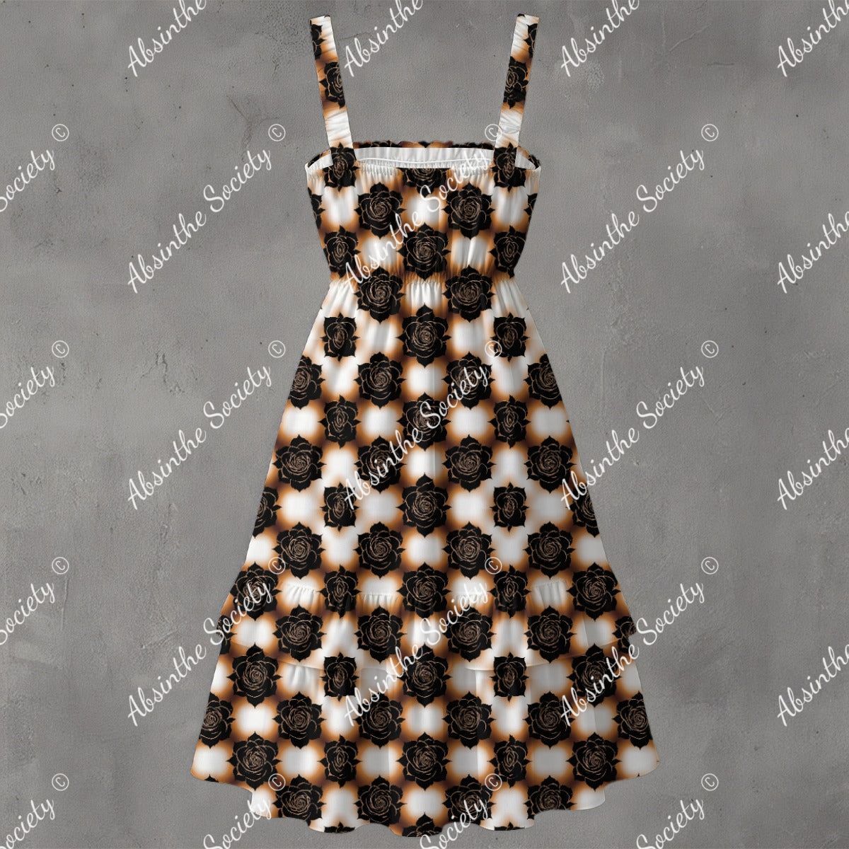 Dark Homage - Ruffle Hem Dress