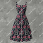 Palo De Rosa Ruffle Hem Dress - Gothic Rosewood Elegant White