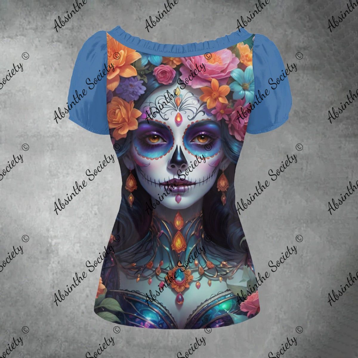 Midnight Reverie - Puff Sleeve Shirt