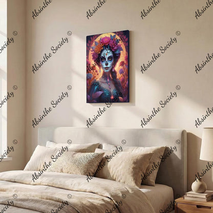 El Espíritu | Framed Canvas Wall Art | Dark Chicana Gothic Home Décor