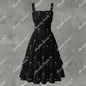 Ethereal Noir Ruffle Hem Dress - Gothic Elegant Mysterious White