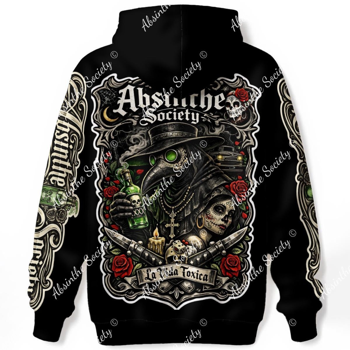 La Vida Toxica - Absinthe Society Pareja- Unisex Pullover Hoodie | Cotton