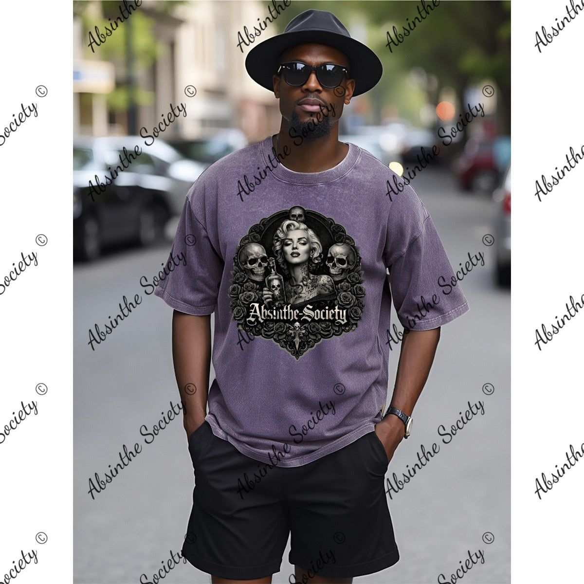 Marilyn Absinthe- Unisex Heavyweight T-shirt Printed in USA Purple