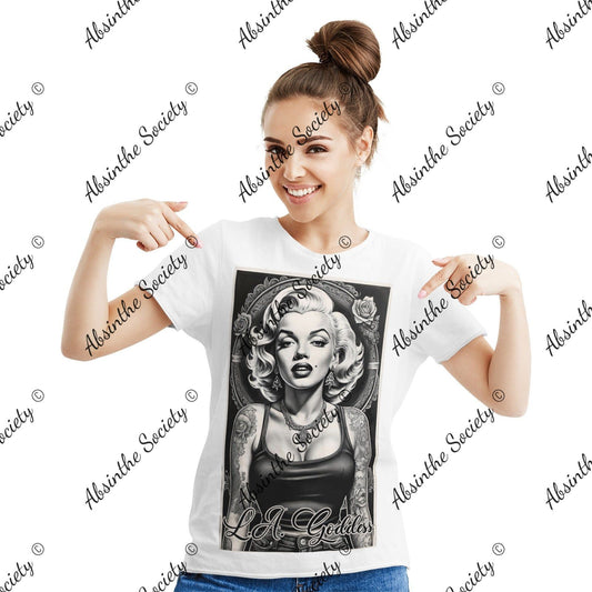 L.A Goddess Women's Cotton T-shirt White