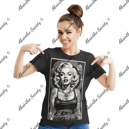 L.A Goddess Women's Cotton T-shirt Black
