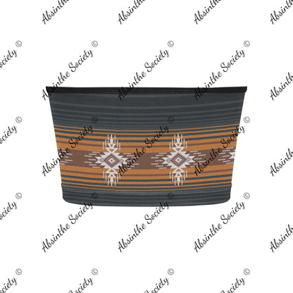 La Llama | All-Over Print Tie Bandeau Top | Dark Chicana Gothic Streetwear