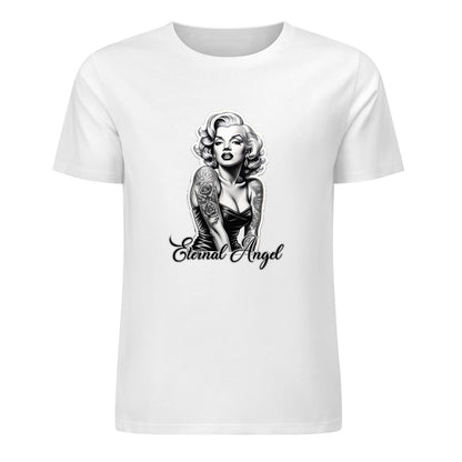 Eternal Angel (white)- Marilyn Monroe Pure Cotton T-shirt Front Print White