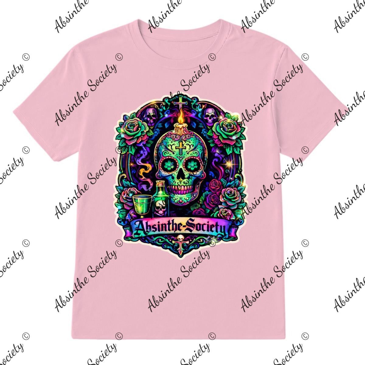 Absinthe Society Sugar Skull- T-Shirt Printed in USA