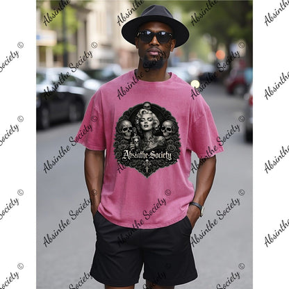 Marilyn Absinthe- Unisex Heavyweight T-shirt Printed in USA Rose red