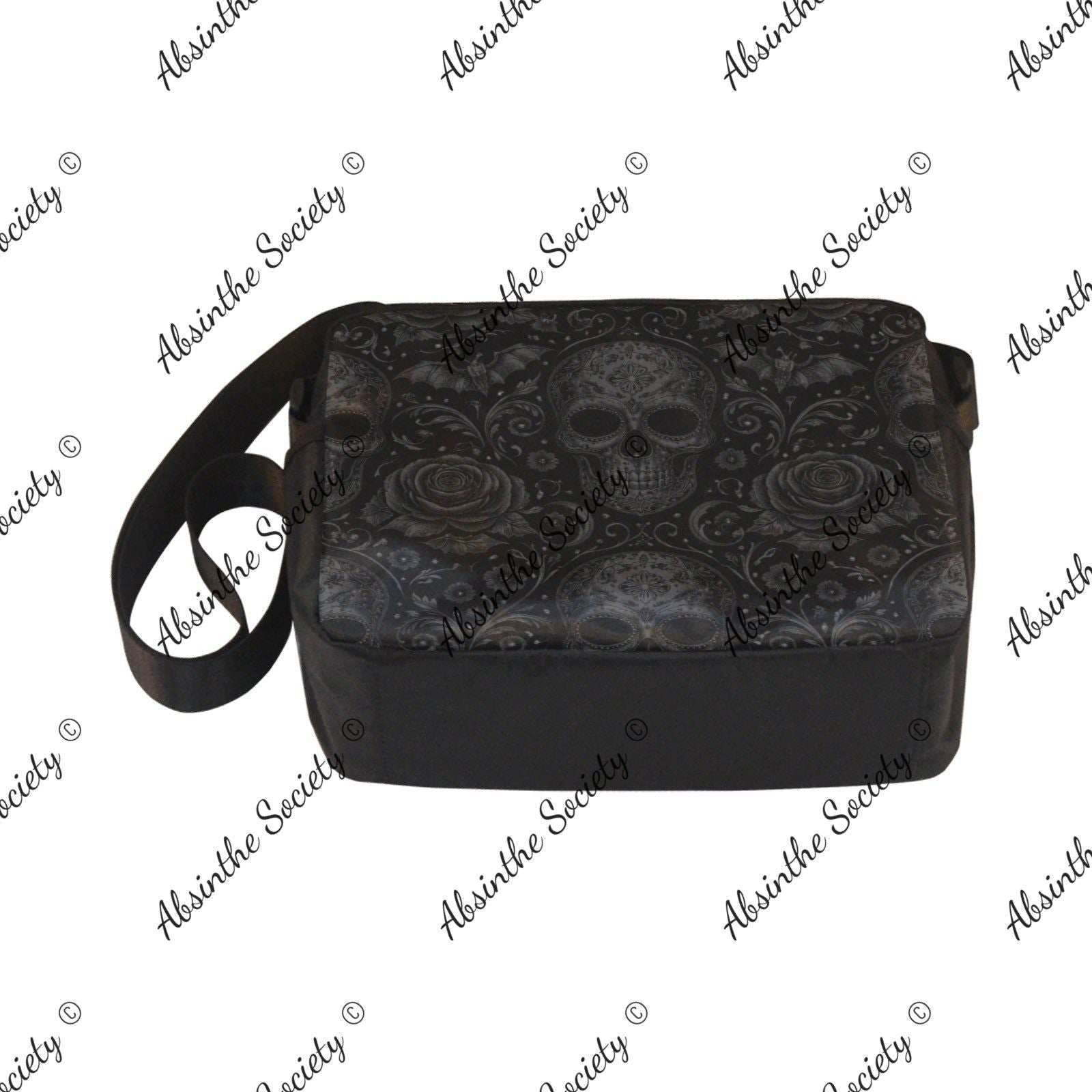 Eternal Abyss Cross-body Nylon Bag - Gothic Void