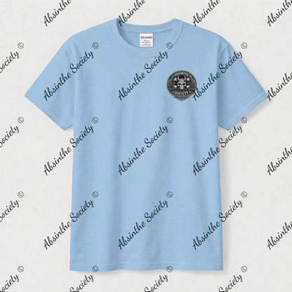 Deported. I Came Back. | Unisex T-Shirt | Gildan 5000 | DTG Double-Sided | Printed in USA | Absinthe Society Light blue